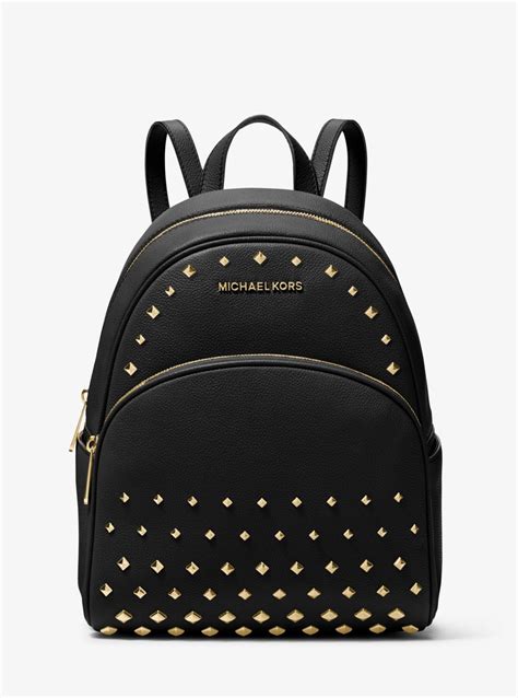 michael kors black abbey backpack|abbey leather backpack.